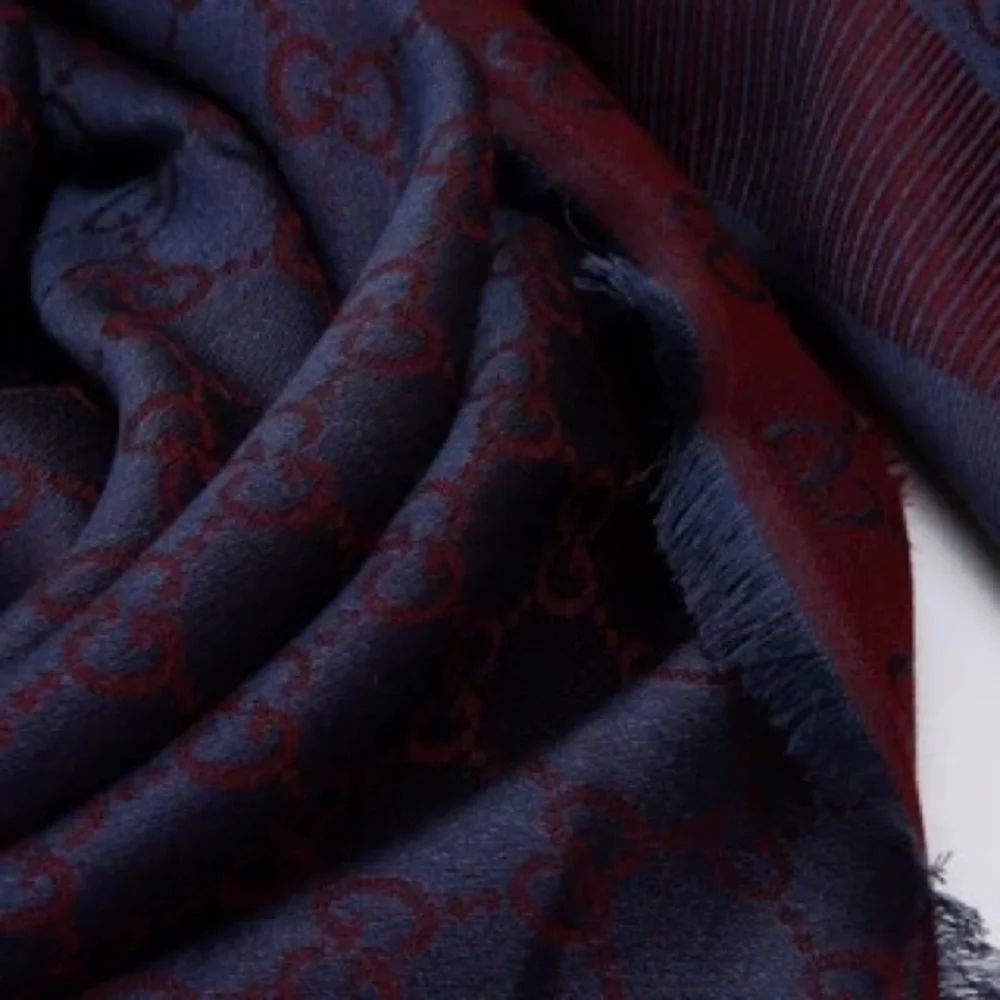 Gucci silk wool GG scarf